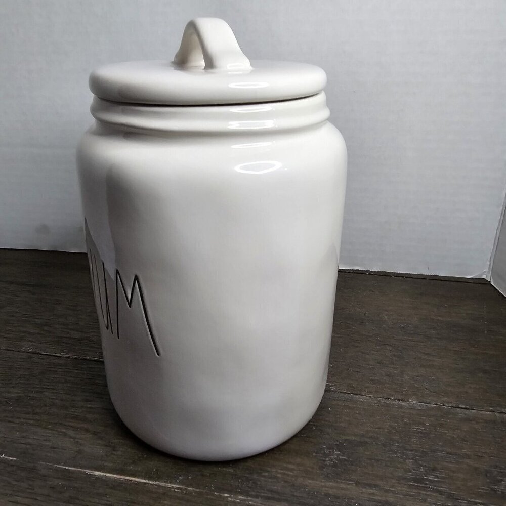 NWT Rae Dunn Artisan Yum Large Canister 2021 Magenta Farmhouse Basics - Picture 2 of 12